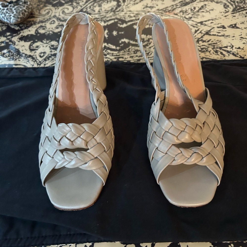 Rachel Comey Braided Slingback Heels - Cream